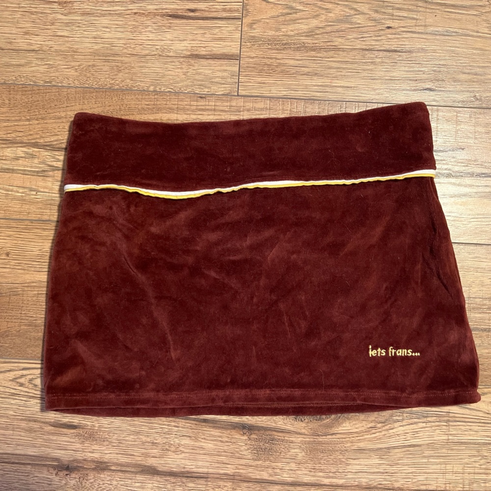 iets frans terry cloth brown mini skirt